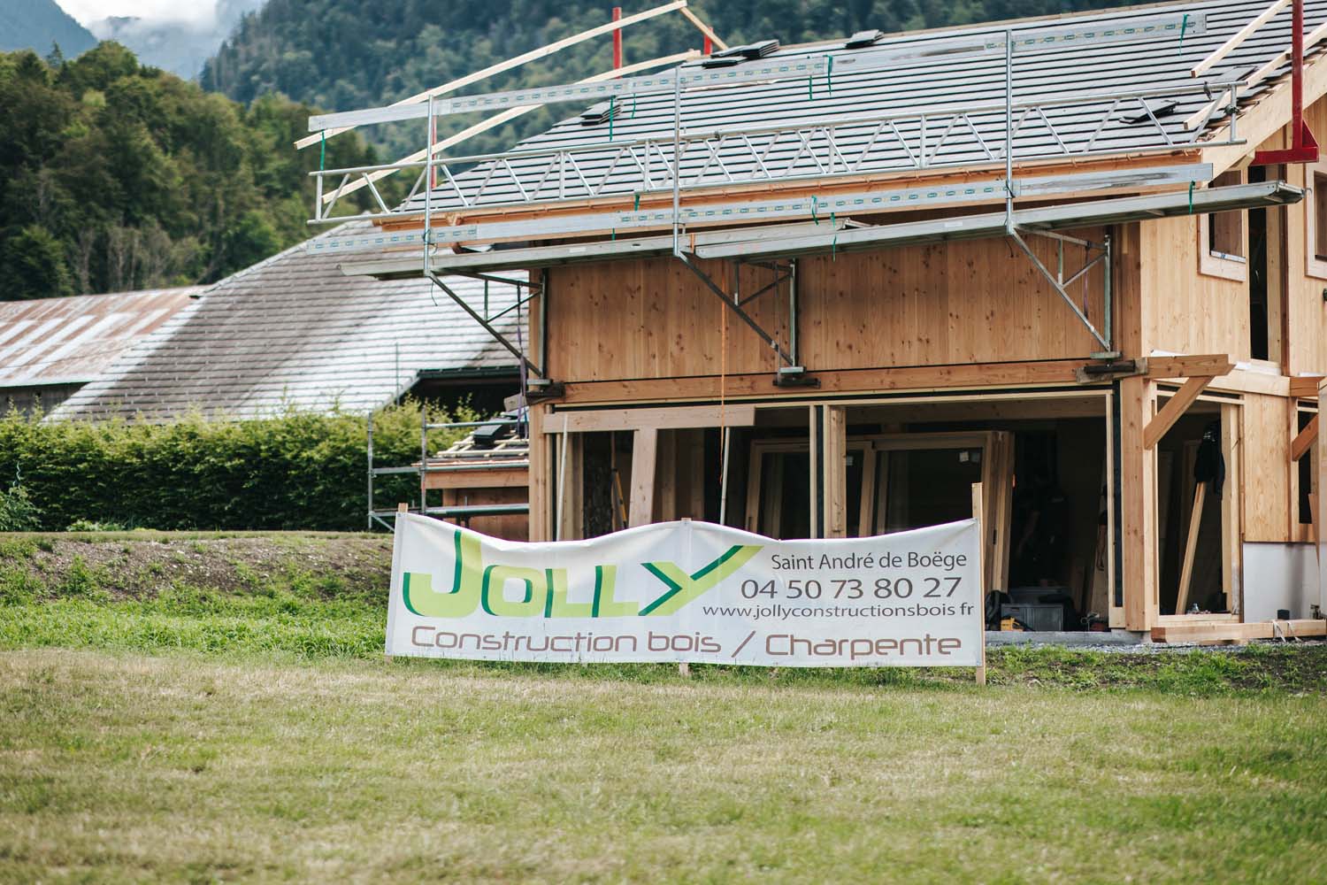 Photo d'un chantier de l'entreprise Jolly Constructions Bois