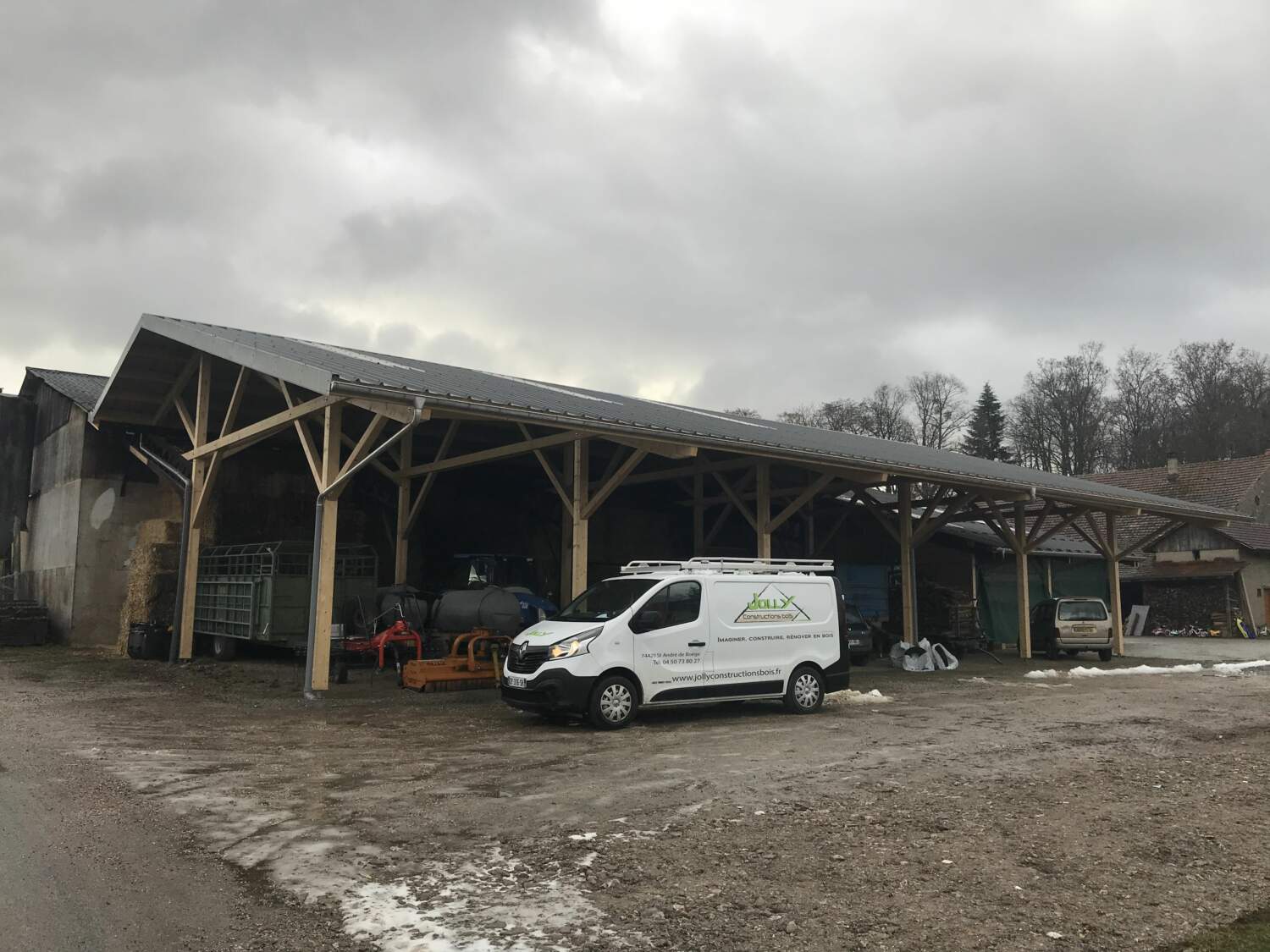 Construction d'un bâtiment agricole à Bonne