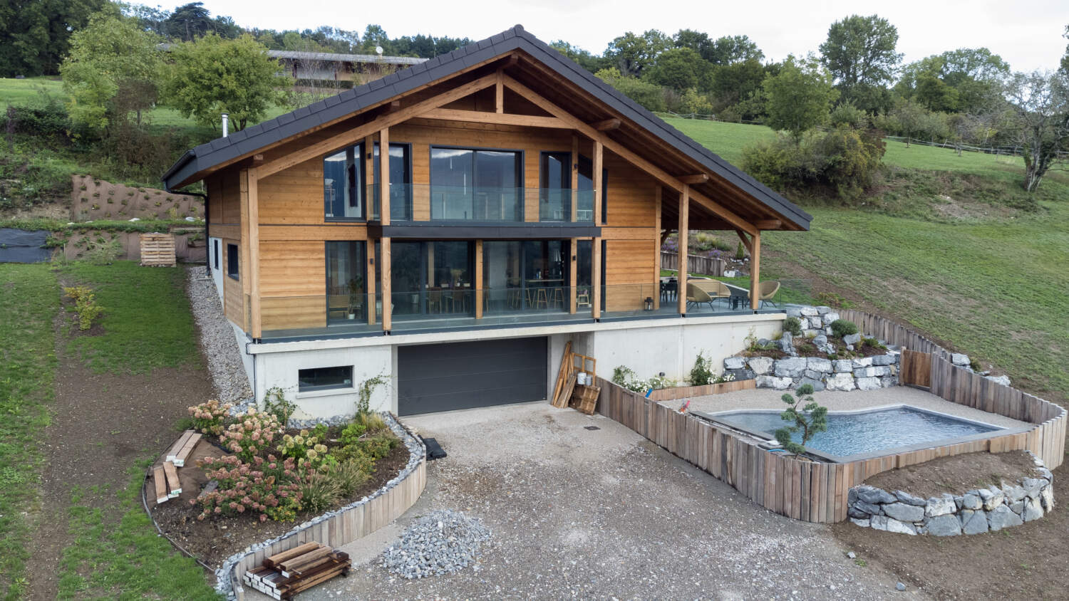 Aménagement extérieur d'un chalet