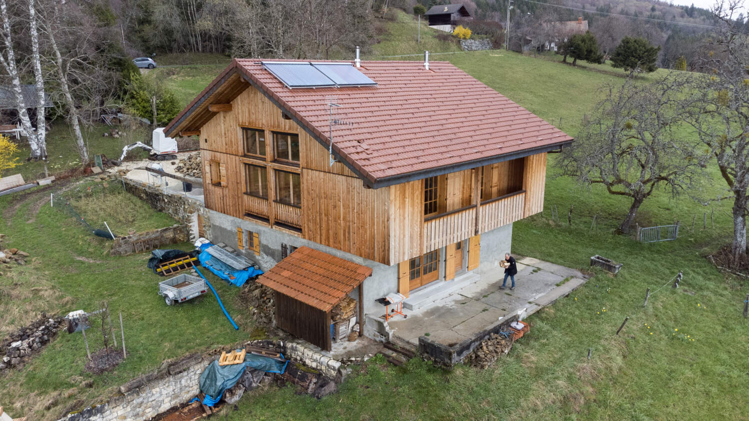 Travaux de rénovation chalet à Burdignin