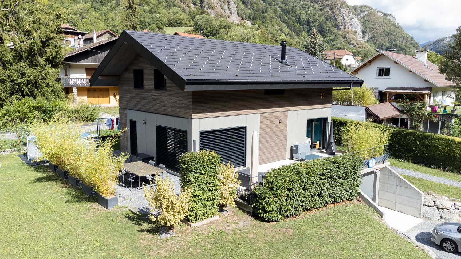 Extérieur maison contemporaine à St Jeoire